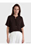 Original Tie-Neck Ruffled Polka Dot Blouse