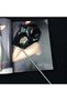 Black Glittery Photo Shoot Mask with Grip 18X29 cm - 3