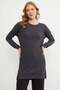 Bürümcük Fabric Crew Neck Tunic with Slits on the Sides - 2