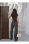 Women's Sienna Lacing Detailed Crinkle Fabric Blouse Pants Set - 3