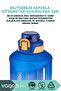 1600ml Double Color Motivational Water Bottle with Carrying Strap and Handle Sticker - 3