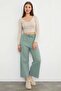 Basic Corded Elastic Waist Trousers