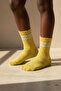 Strip Patterned Yellow Children's Socks