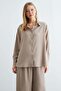 Basic Buttoned Casual Crinkle 2-Piece Set - 2