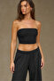 1732 بلوزة قصيرة سوداء بسحاب خلفي - 2