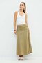 Beli Drapeli Zippered Midi Skirt - 5