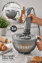Linea Mixing Bowl and Rice Strainer 3 Liters – with Lid, Durable and Practical Kitchen Utensil Gray - 3