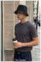 Metal Ring Rebel Street Style Cotton Fisherman Hat - Black - 2
