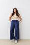 Elastic Trousers Navy Blue