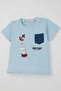 Boy's Shorts Set with Pocket Detail and Sailboat Print, 1.5-5 Years Old, Light Blue - 7