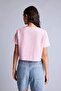 Regular Fit V-Neck Wrinkled Textured Fabric Short Sleeve Pink Blouse F1009Ax26Sm - 7
