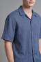 Breathable 100% Linen Premium Linen Indigo Shirt G0857Ax26Sm - 5