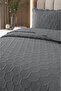 Honey Comb 3D Double Bedspread Set (3 Pieces) - 260X240 cm - with Pvc Bag - 2