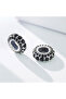 925 Sterling Silver Positioning Buckle Charm Black Full Diamond Thin Gasket Bead Fit Bracelet Wom... - 2