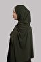 Khaki Plain Classic Shawl Viscose Fabric Lycra Combed Cotton 202101_09 - 2