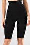 1 Size Reducing Double Layer Full Pony Waist Silicone Women's Corset Shorts 1228 Black Seamless Seamless - 2