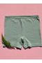 Women's Ribbed 4-Piece Cotton Lycra Mesh Detailed Women's Shorts (Blue-Pink-Ecru-Green) - 2