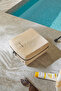 2 Pieces Thermal Lined Water Repellent Stain Resistant Jute Linen Makeup Medicine Bag Set 19X13X7/20X21X11 - 5