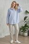 3900 Oversize Long Basic Shirt - V. Indigo - 3