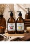 Set of 6, 2 Amber Glass 750ml Oil Pot, 2 Glass Liquid Soap Dispensers, 2 Wooden Stands - 3