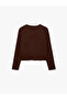 Buttoned Long Sleeve Crew Neck Knitwear Cardigan - 6