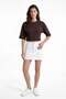 Natural viscose blouse with wide sleeves sitting on the waist - 4