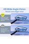 1 pair with yellow 1 Pair Adjustable Handlebar Bike Mirror, Shatterproof HD Glass Lens, Universal Fi - 4