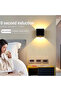 5W Warm White (2700-3500K) 4000mAh Black USB Rechargeable LED Wall Light with Magnetic Suction and H - 3
