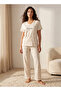 Pyjama Set Heart Print T-shirt & Trousers Cotton