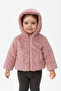 Girl's Hooded Plush Coat Pink