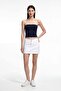 High Waist Straight Form Denim Skirt - 4