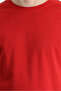 Crew Neck Slim Fit Slim Fit Linen Blend T-Shirt - 4