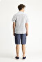 Linen Bermuda with Lace-Up Waist and Cargo Pockets - 8682608545583 - 5