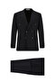 7 Drop Slim Fit Slim Fit Striped Double-Breasted Piece Suit