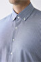 Long Sleeve Regular Fit Striped Button-Down Collar Cotton Easy-Iron Seasonal Shirt - 4
