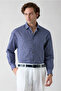 Long Sleeve Oversize Striped Linen Look 100% Cotton Shirt - 3