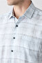 Short Sleeve Regular Fit Pocketed Linen Blend Plaid Sport Shirt - 3