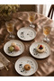 6-Piece Porcelain Arte Lotus Cake Plate - 2
