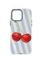 iPhone 12 Pro Max Vorian Dual Layer Case Cherry Blue Stripe - 4