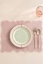 Pink Flower American Service Set - 4 Pieces - Pink Color