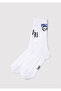 Press Start Printed White Socket Socks 0912198-620 - 2