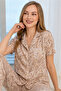 Women's 100% Cotton Buttoned Pajama Set 19121 - 4