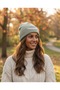 Women's Chain Beanie Fo 2670 Mint - 100% Soft Acrylic, Warm and Flexible Winter Beanie with Stylish Metallic Chain Accessory
