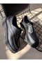 Kb-kx6 kuback charcoal leather lace-up unisex casual shoes - 7