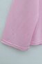 V-Neck Double Layer 2-Thread Combed Cotton Blouse - Pink - 5