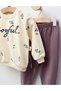 Compleu Joyful, model crem-mov - 2