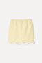 Women's Yellow Linen Mini Skirt - 3
