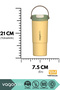 660ml New Collection Double Color Tumbler With/Without Straw Stainless Steel Thermos with Handle - 4