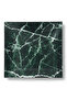 Premium Emerald Green Marble Print Square Melamine Plate