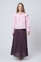 Elastic Waist Plain Woven Skirt - Dark - Cherry